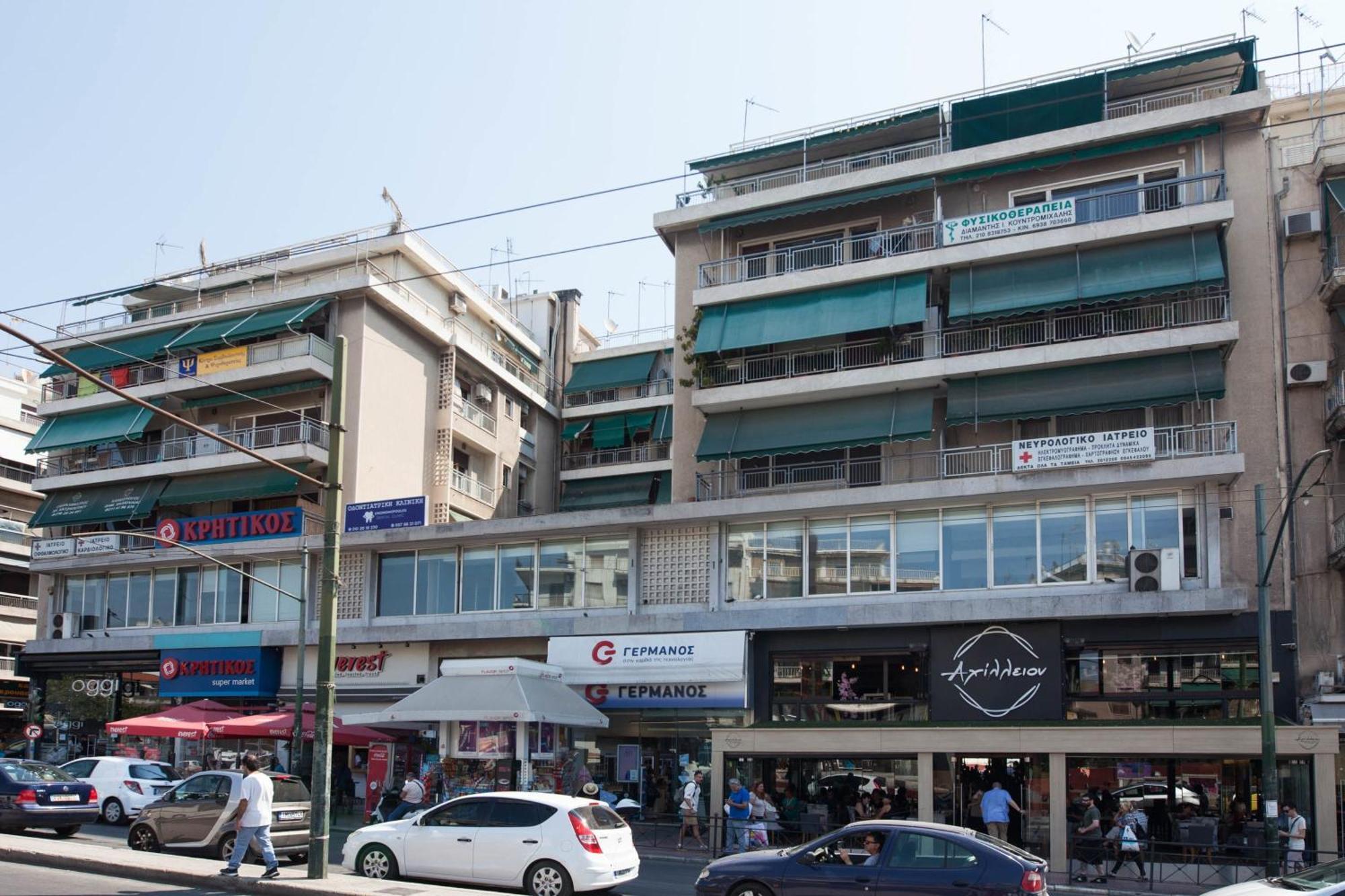 Modern 1 Bd Balcony Apt Near Metro In Kato Patisia Athens Exterior photo